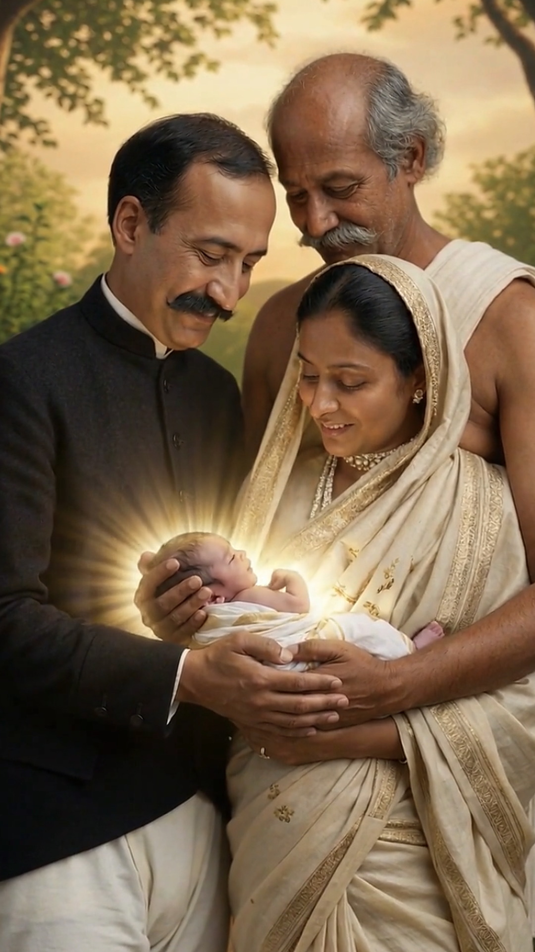 Lahiri Mahasaya bendice a Mukunda (Paramahansa Yogananda)