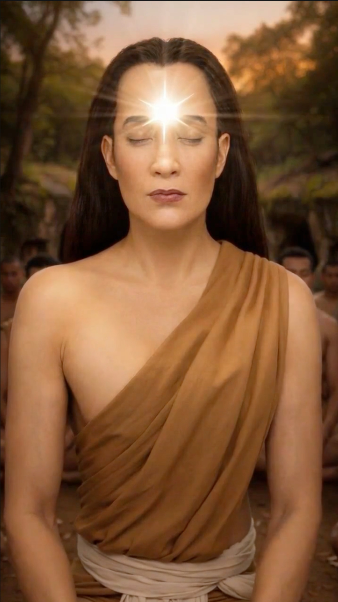 Babaji con sus discípulos en el Himalaya