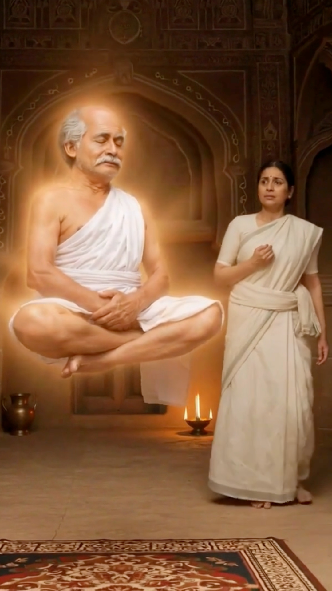 Kashi Moni descubre a Lahiri Mahasaya levitando